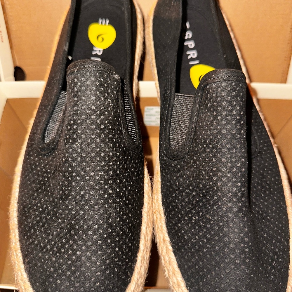 NWT Esprit Black Espadrille Shoes
